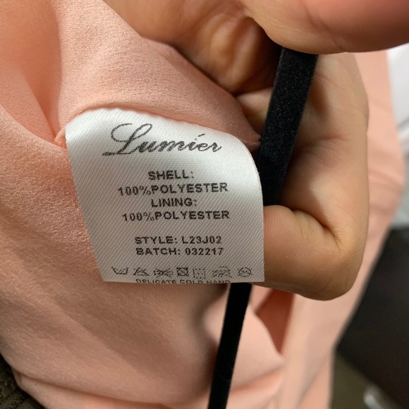 Lumier by Bariano tangerine peach Maxi Dress Formal Gown Lace Bell Sleeve Sz  12 - Picture 9 of 10